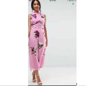 ASOS Floral Silky Jumpsuit - New Without Tags